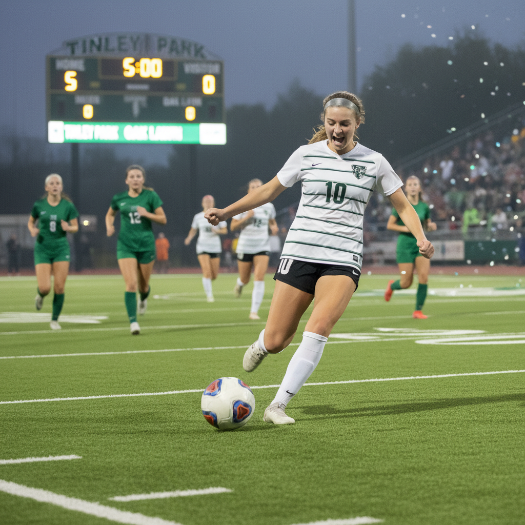 Sophomore Jaiden Ilginis propels Tinley Park with back-to-back hat tricks