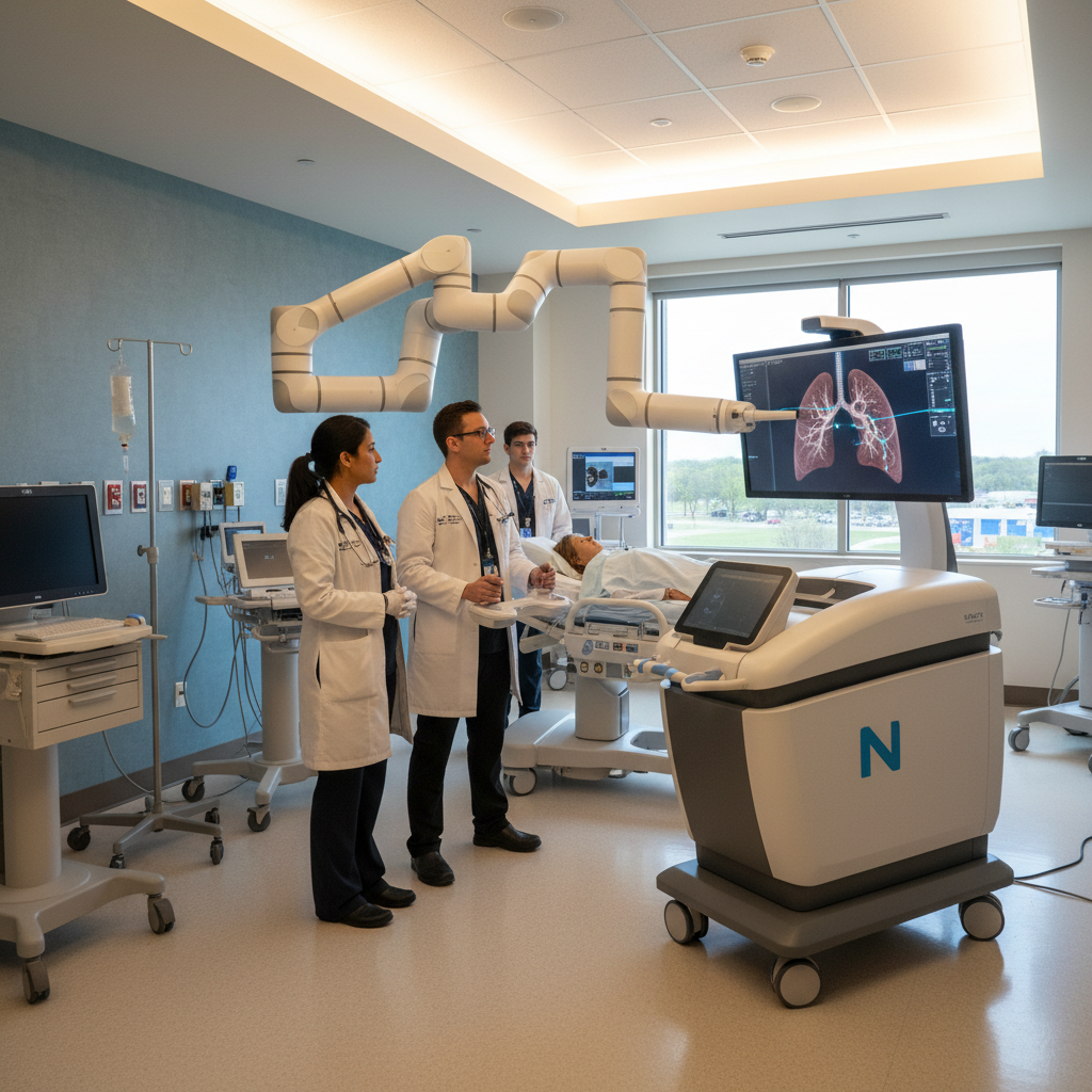 UChicago Medicine showcases the Noah Medical Galaxy Robot for enhanced lung cancer diagnosis in Tinley Park.