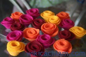Cách làm bình hoa handmade từ vải nỉ-6