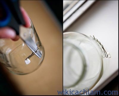 Cách làm bình hoa từ lọ thủy tinh cũ đẹp xinh-2