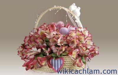 Cách làm giỏ hoa handmade trang trí ngày tết-6