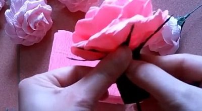 Cách làm hoa hồng bằng giấy nhún đơn giản đẹp nhất-16