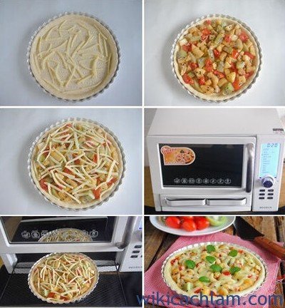 Cách làm pizza hoa quả tươi ngon 3