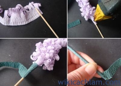 Cách làm hoa tím bằng giấy vô cùng lãng mạng 1
