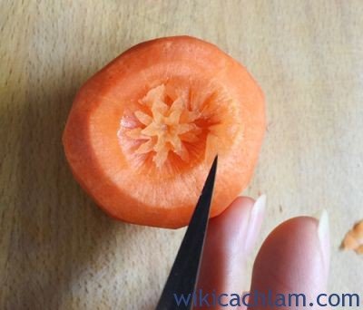 Cách tỉa hoa thược dược từ cà rốt-5