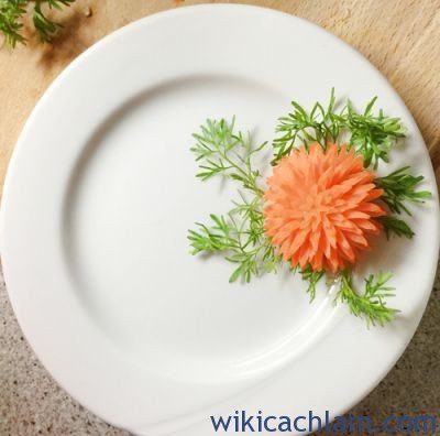 Cách tỉa hoa thược dược từ cà rốt-8