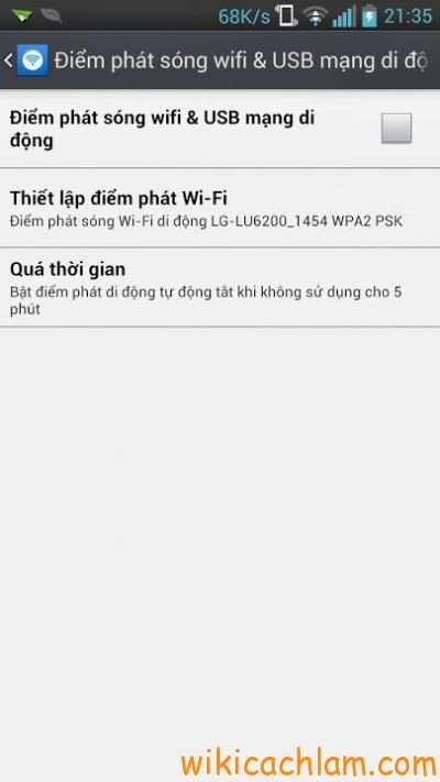Hướng dẫn cách phát WiFi trên điện thoại Android 4
