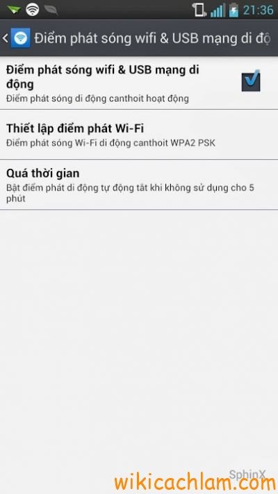 Hướng dẫn cách phát WiFi trên điện thoại Android 6