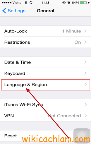 Cách đổi ngôn ngữ tiếng Anh sang tiếng Việt điện thoại iPhone-3