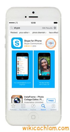 Cài đặt và sử dụng skype cho iPhone 6 plus, 6, 5s, 5, 4s, 4-3