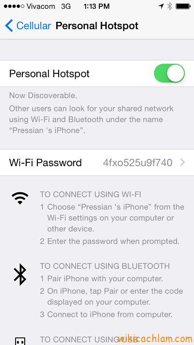 Hướng dẫn phát Wi-Fi từ iPhone 4 4s 5 5s 6 6plus-7