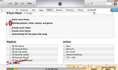 Hướng dẫn cách chép nhạc vào iPhone bằng iTunes-7