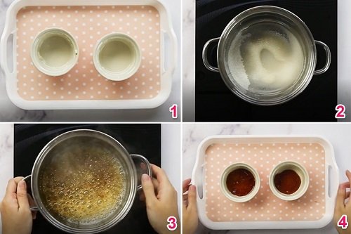 Cách làm bánh flan sữa tươi phô mai bước 4