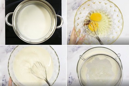 Cách làm bánh flan sữa tươi phô mai bước 3