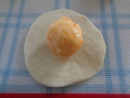 Cách làm bánh bao kim sa không cần trứng muối-4