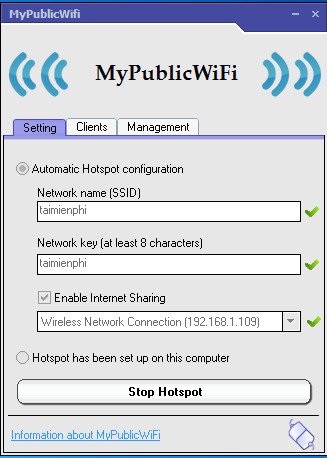 MyPublicWiFi là phần mềm phát Wi-Fi miễn phí cho Windows 7/8/10-5