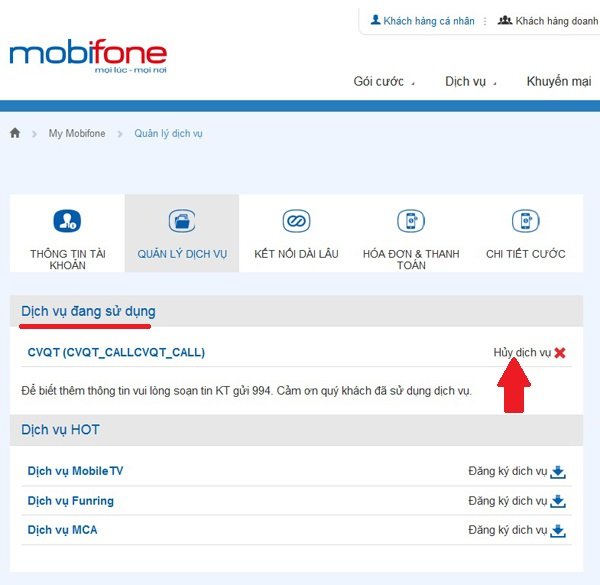 Cách kiểm tra dịch vụ MobiFone đang dùng-4