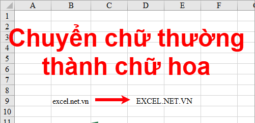 Hướng dẫn cách chuyển chữ thường thành chữ hoa trong Excel-1