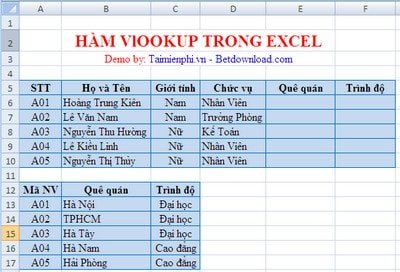 Cú pháp và cách sử dụng hàm Vlookup trong Excel-4