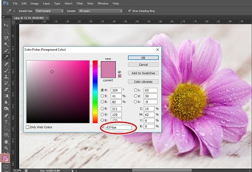 Hướng dẫn cách lấy mã màu trong Photoshop
