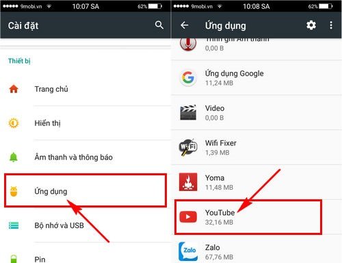 Sửa lỗi Không xem được Youtube trên Android, IOS-2