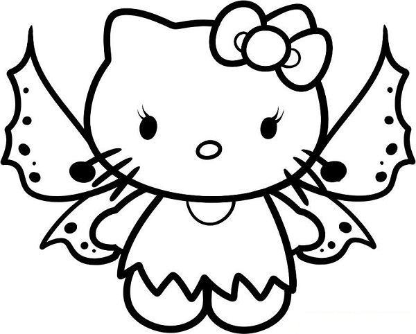 Tranh tô màu Hello Kitty cho bé gái siêu dễ thương-15