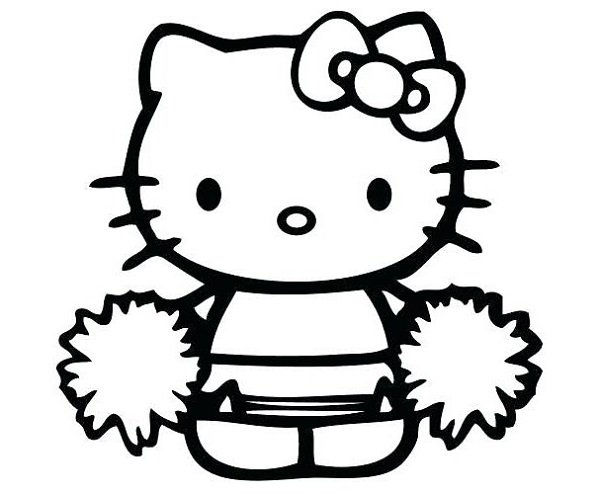 Tranh tô màu Hello Kitty cho bé gái siêu dễ thương-25