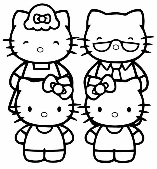 Tranh tô màu Hello Kitty cho bé gái siêu dễ thương-43