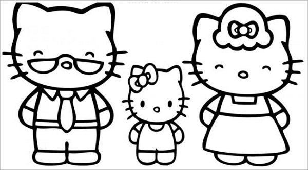 Tranh tô màu Hello Kitty cho bé gái siêu dễ thương-30