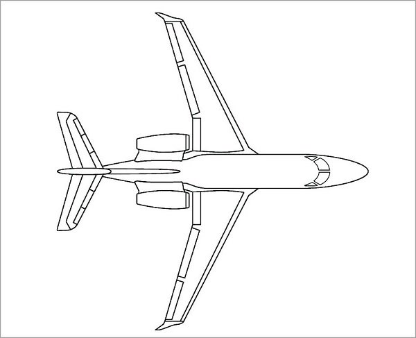 Download tranh tô màu máy bay cho bé tập tô-36