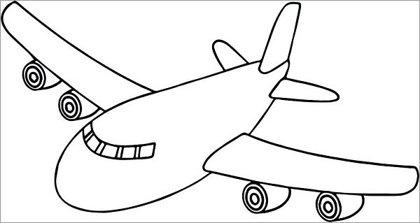 Download tranh tô màu máy bay cho bé tập tô-19