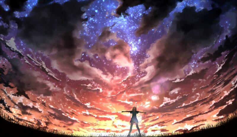 Background anime bầu trời tuyệt đẹp