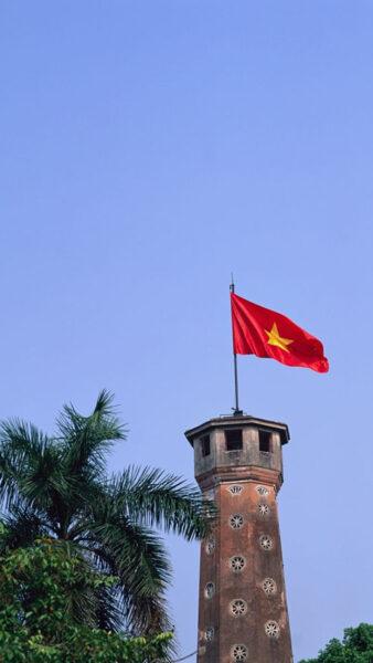 Hình nền cờ Việt Nam đẹp cột cờ Hà Nội