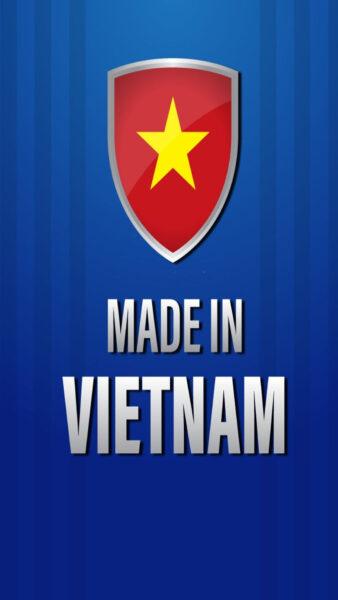 Hình nền cờ Việt Nam đẹp chữ made in VietNam