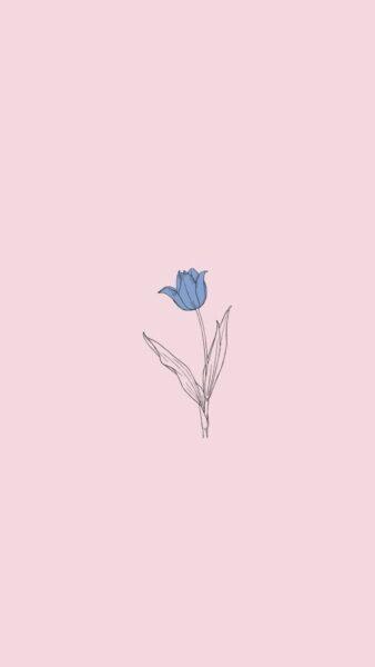 hình nền đơn giản cành hoa xanh
