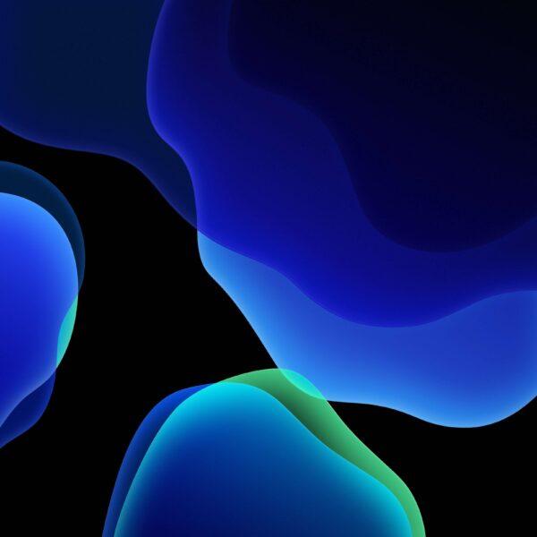Hình nền iOS 13 cho iPad tông màu xanh dương