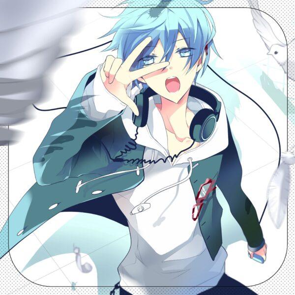 Hình nền iPad Pro anime nhân vật tóc xanh