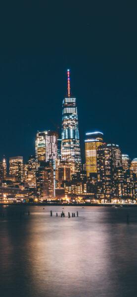 Hình nền iPhone X thành phố về đêm đẹp