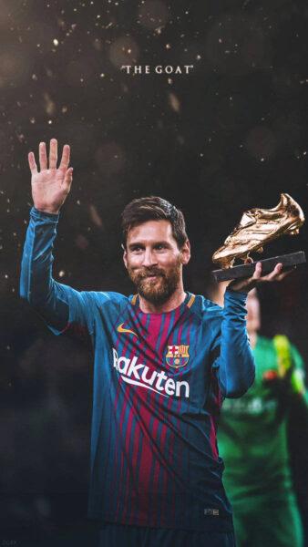 Hình nền Messi nhận chiếc giày vàng