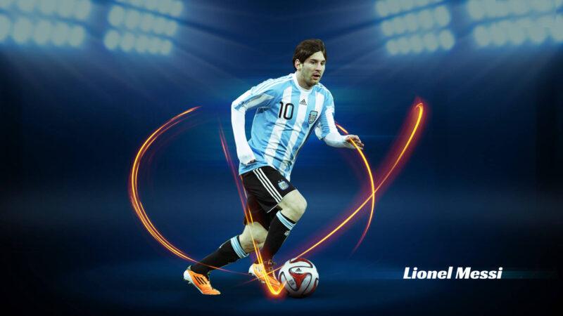 Hình nền Messi cú sút lửa cực ấn tượng
