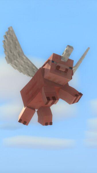 Hình nền Minecraft lợn bay