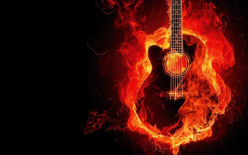 Hình ảnh, hình nền lửa, ngọn lửa guitar