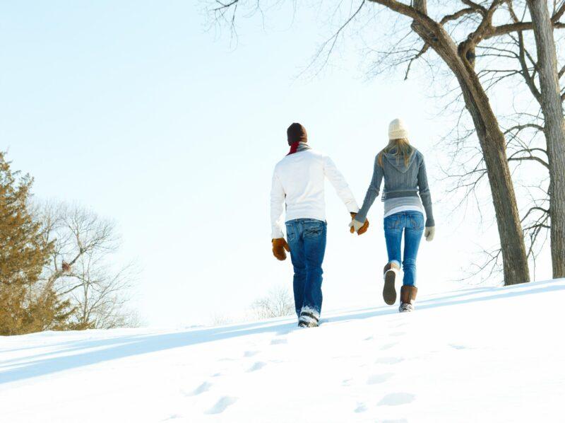 Hình nền mùa đông và cặp đôi