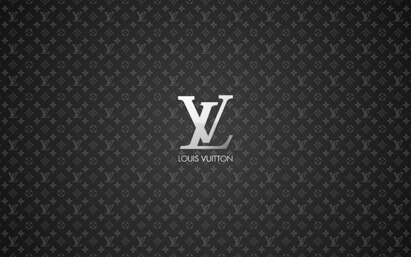 Hình nền Louis Vuitton có logo in nổi